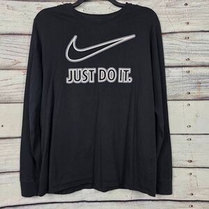 Nike Just Do It Black Long Sleeve Tee XL